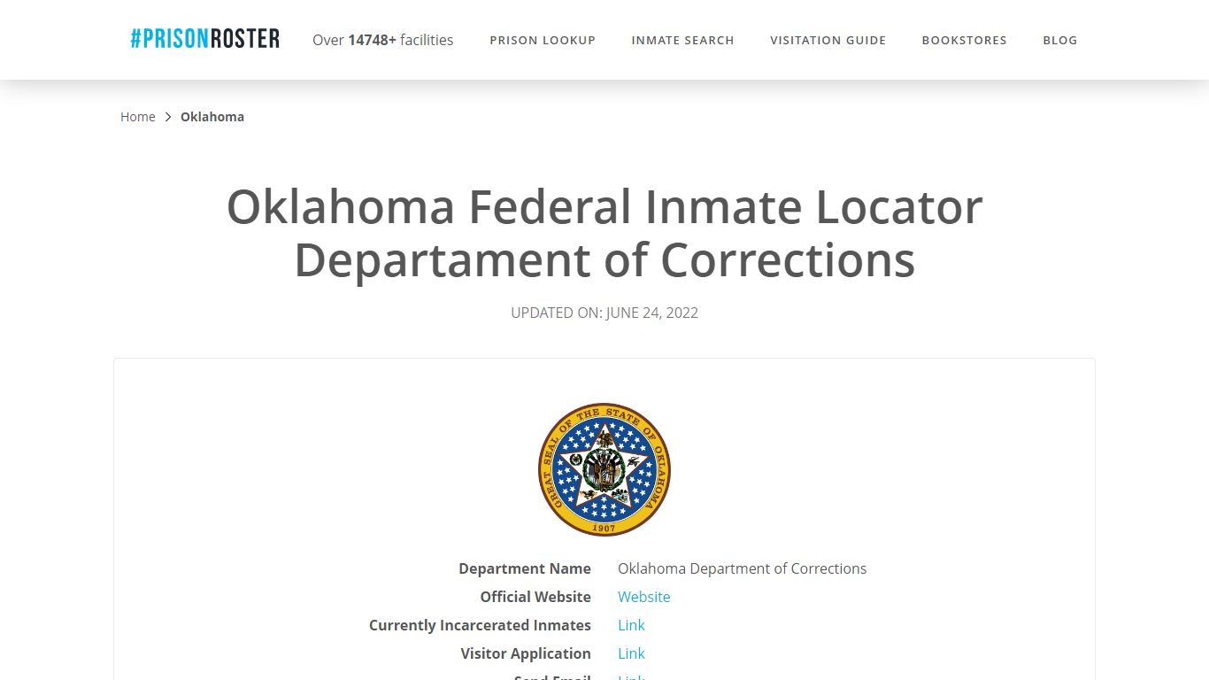 Oklahoma Federal Inmate Search - Prisonroster