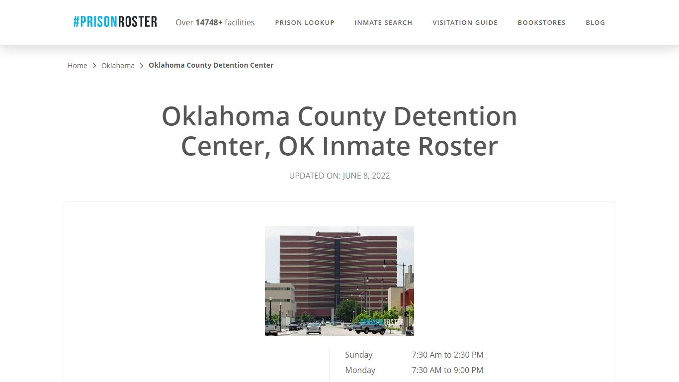 Oklahoma County Detention Center, OK Inmate Roster